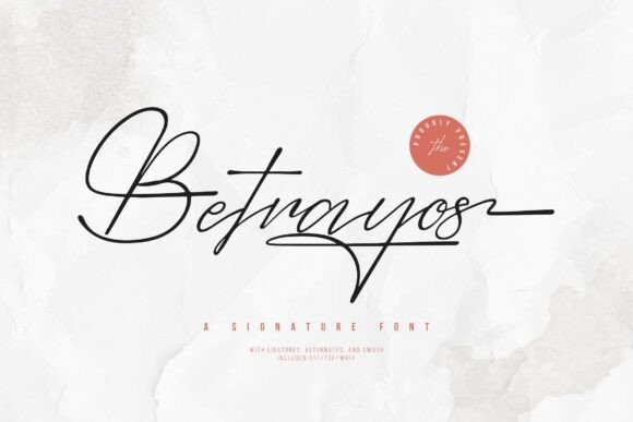 Betrayos: A Script Font for Creative Campaigns