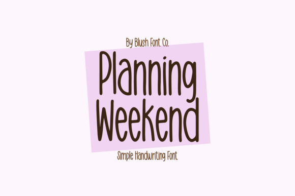 Planning Weekend Font Review