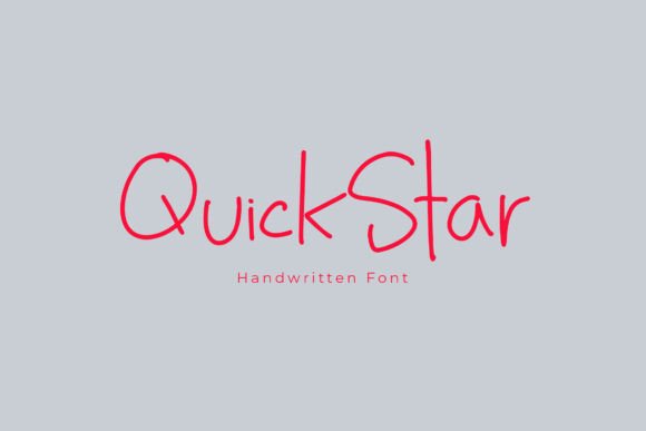 Quickstar: A Stylish Handwriting Font