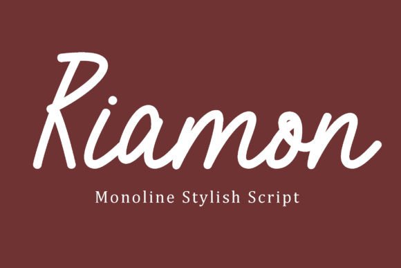 Riamon: A Classy Script Font for Creative Projects