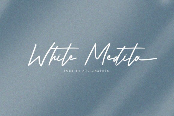 White Medita: A Beautiful Script Font